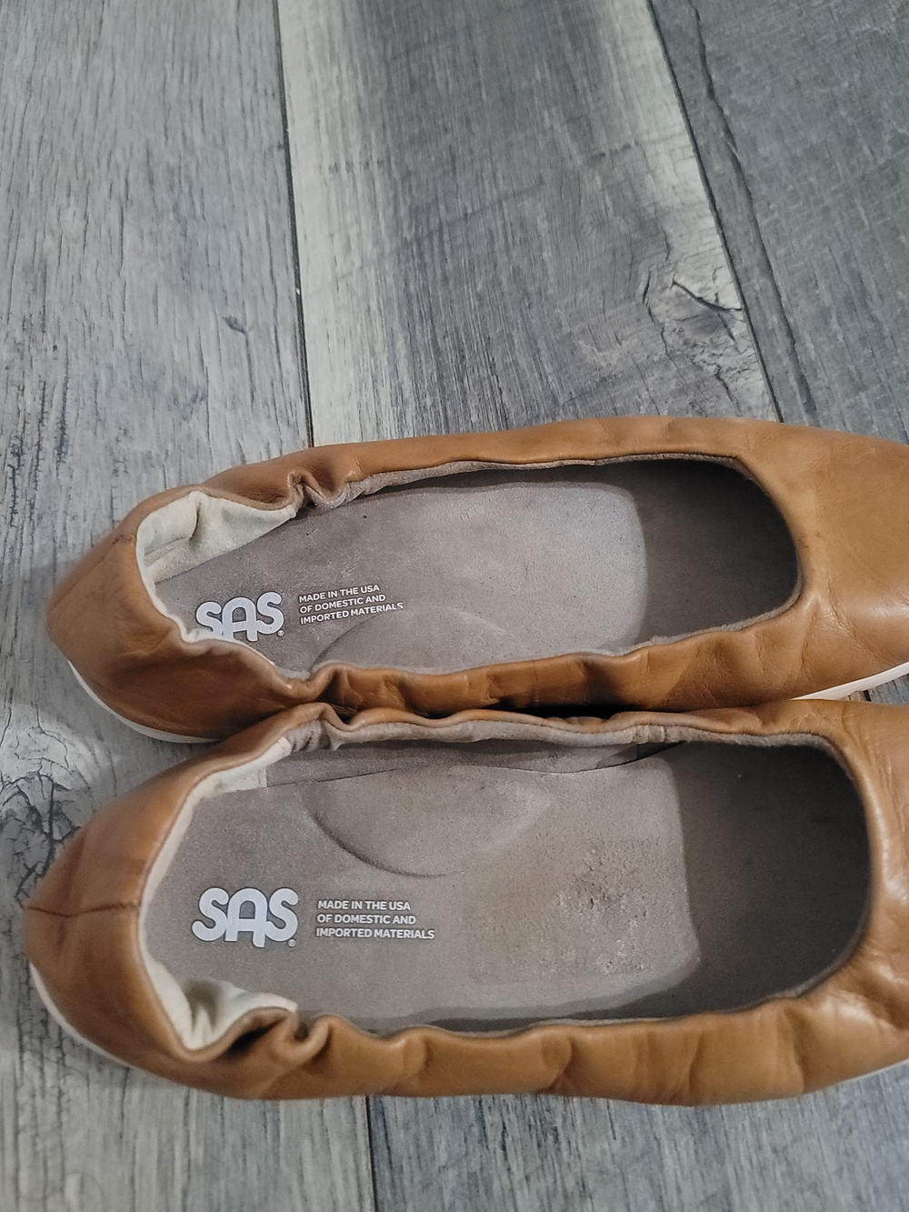 SAS Women's Radiant Hazel Leather Ballet Flat Round Toe Cushioned Sole Sz 8 N - Picture 5 of 10